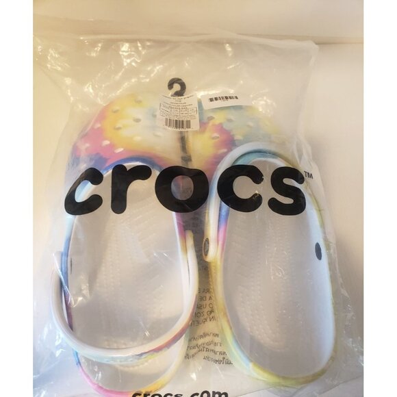 Crocs Classic Solar Tie Dye Clogs Men's Size 13 NEW - Picture 6 of 7